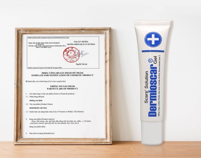 dermioscar6 Gel bôi Dermioscar được Bộ Y Tế cấp phép lưu hành toàn quốc