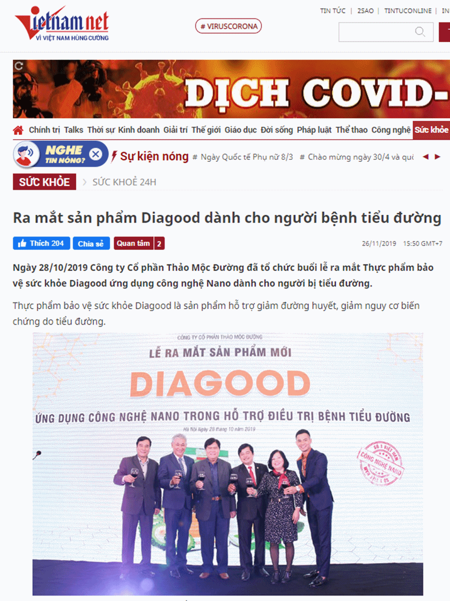 diagood11 Báo điện tử Vietnamnet đưa tin về Diagood