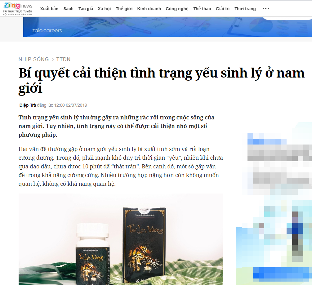 tri-luc-vuong10 Báo điện tử Zing đưa tin về sản phẩm
