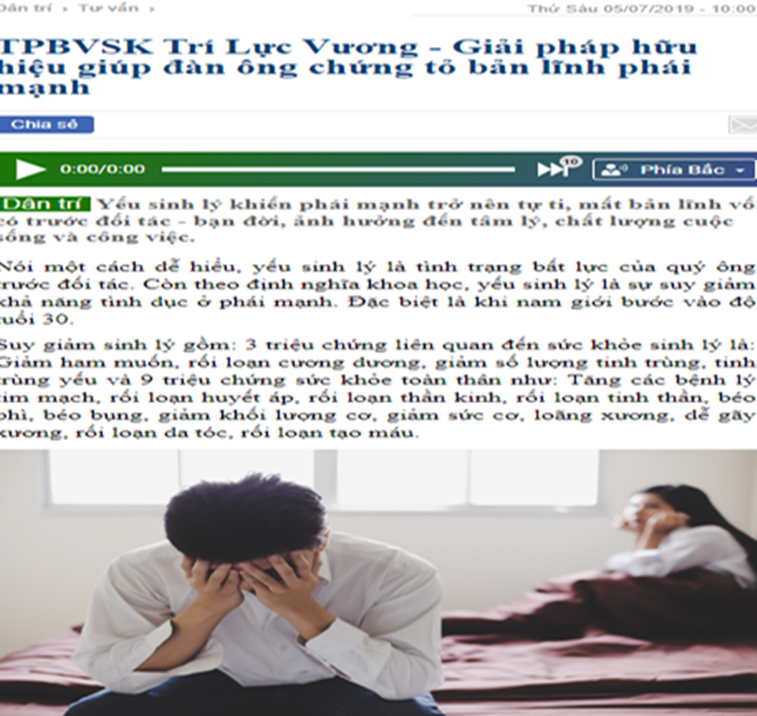 tri-luc-vuong11 Báo điện tử Dân Trí đưa tin về sản phẩm