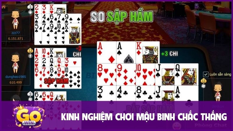 Mậu Binh GOWIN: Game bài trí tuệ đỉnh cao, kịch tính & chiến lược hấp dẫn 3 Tìm hiểu kinh nghiệm chơi Mậu Binh thắng lớn
