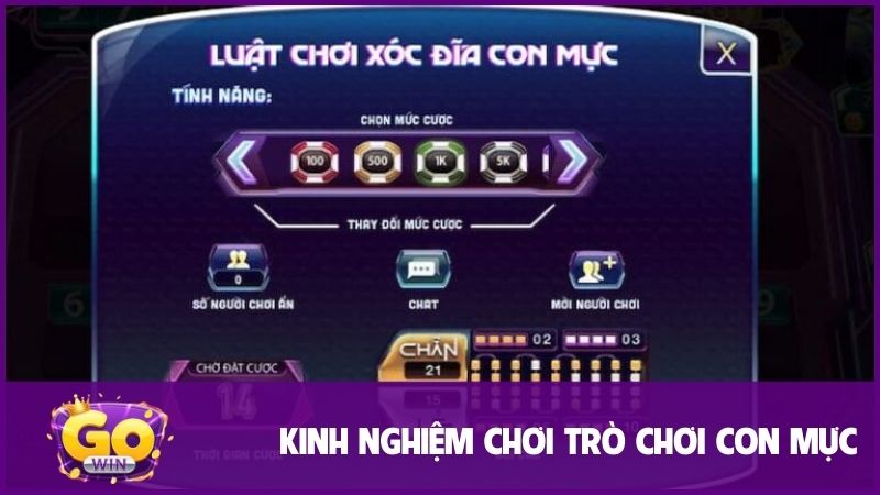 Một số kinh nghiệm hay để tham gia trò chơi con mực