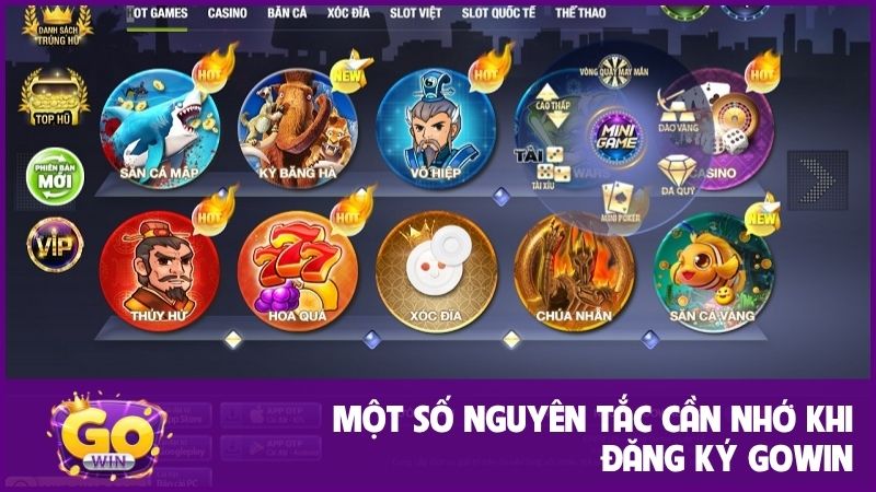 Một số nguyên tắc cần lưu tâm khi đăng ký